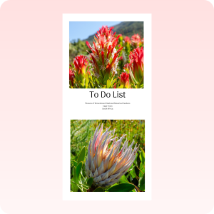To-Do Pad - Kirstenbosch Flowers