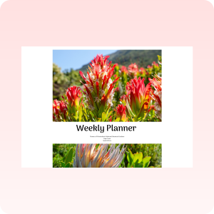 Weekly Planner - Kirstenbosch Flowers